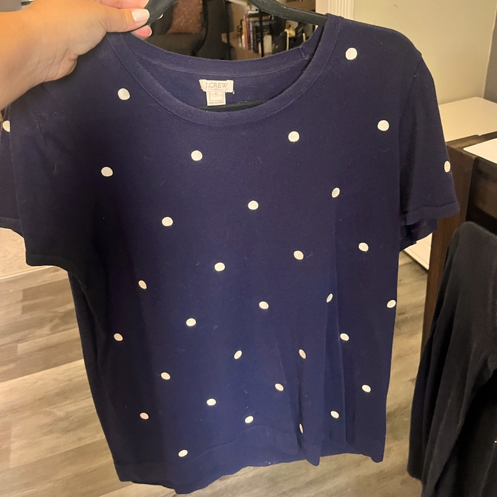 J. Crew polka dot shirt